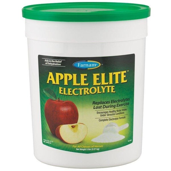 Farnam Elite Electrolyte Horse Supplement, Powder, Apple, 5 lb 81110 Zoro